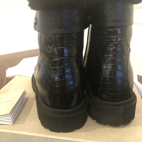 Jimmy Choo Voyager II/F Leather Ankle Boots 37 NWB - Picture 7 of 10